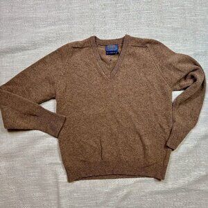 Vintage Pendleton 100% Lambswool Brown Sweater Size X-Large - See Description!